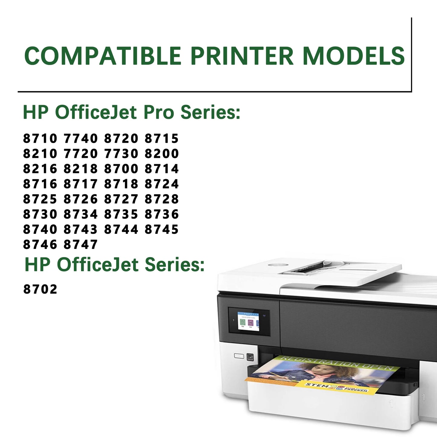 952XL Ink Cartridges (1BK+1C+1M+1Y) Compatible with HP 952XL Ink Cartridges Combo Pack with OfficeJet Pro 7740 Printer