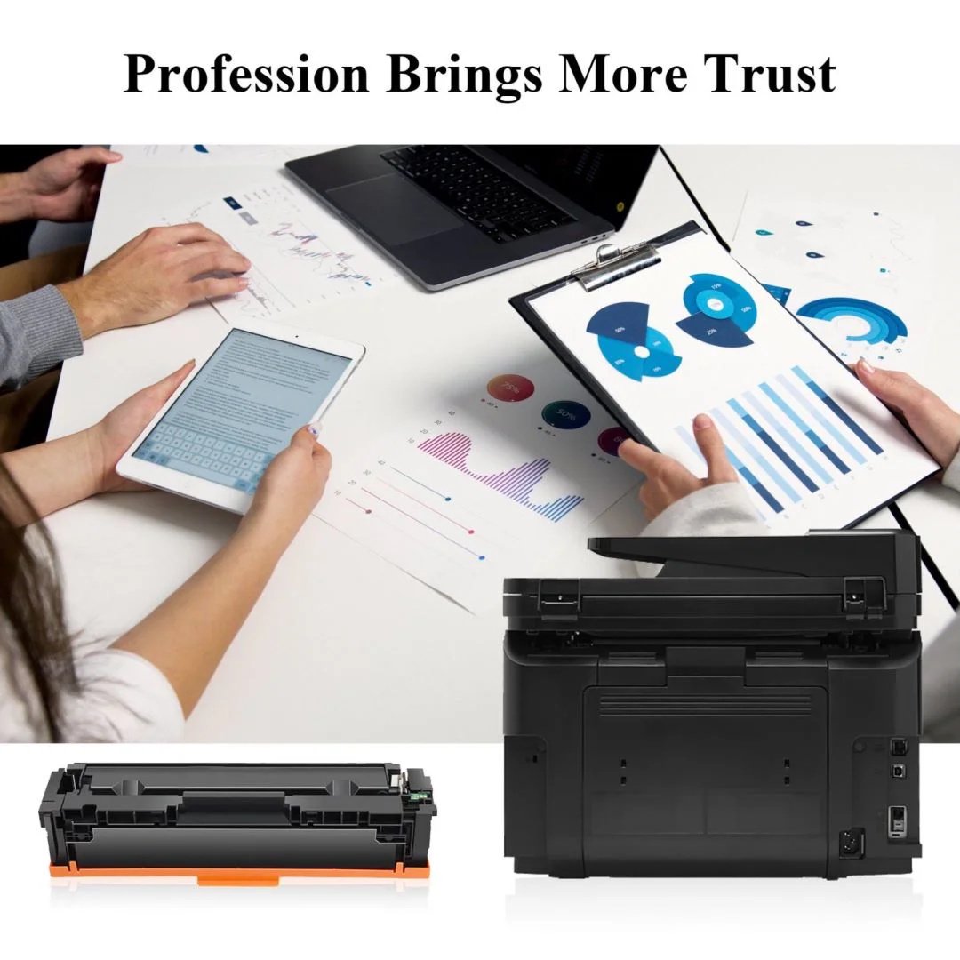 206A | W2110A 4 Pack-1BK+1C+1M+1Y Toner Cartridges (with Chip) Compatible for HP Pro M255dw M283cdw MFP Printers