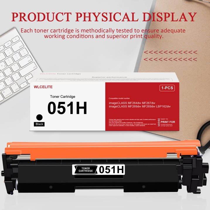 051H Toner Cartridge Replacement for Canon 051H 051 Black Toner Cartridges Printer