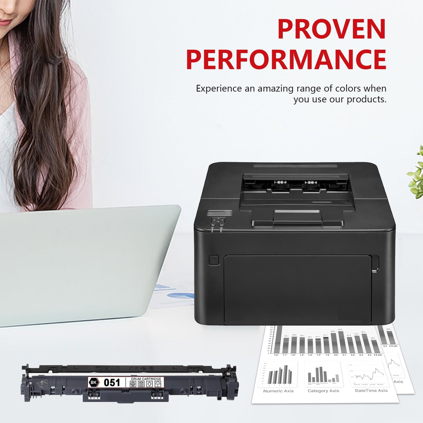 051 Drum Unit Yields Up to 24,000 Pages 1-Pack Replacement for Canon ImageCLASS MF264dw MF267dw MF269dw LBP162dw Printer