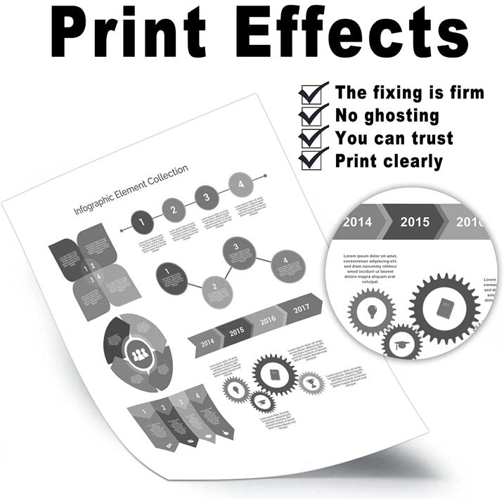 Compatible TN460 TN-460 Toner Cartridge Replacement for Brother DCP-1200 1400 HL-1440 1450 1435 1270N 1240 MFC-8300 8500 P2500 IntelliFax-4100e 4750e 4100 5750 Printer (Black,1-Pack)