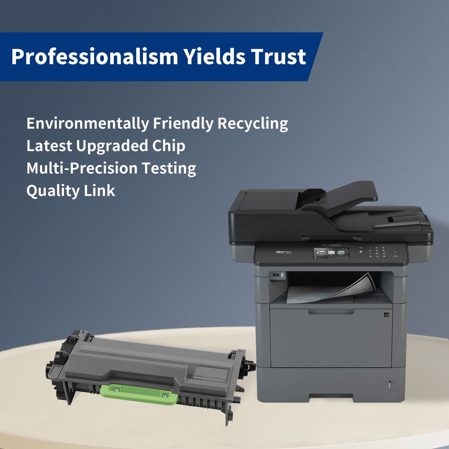 TN-820 Black Toner Replacement for Brother TN820 Toner Cartridge for DCP-L5500DN Printer (3 Pack)