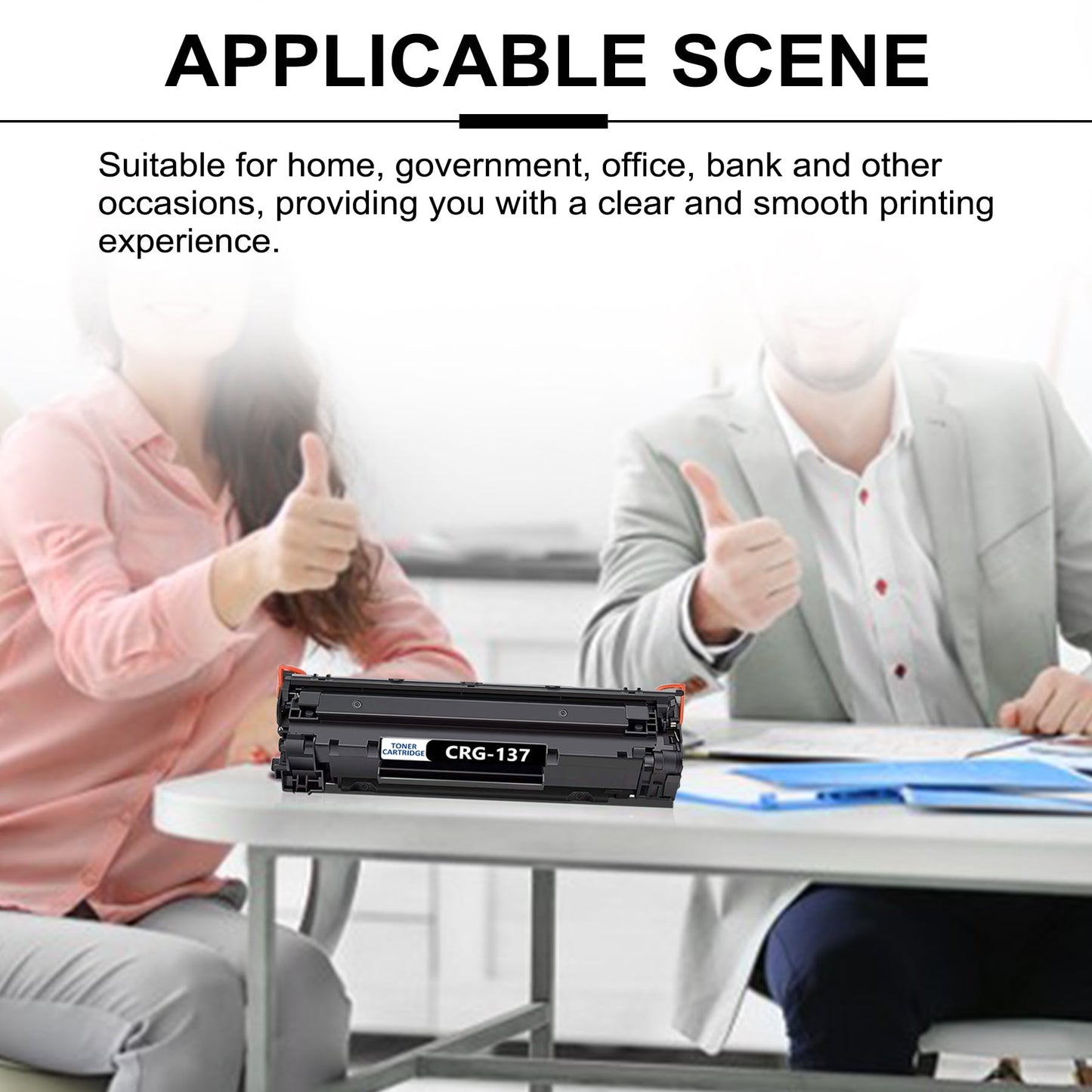 137 Toner Cartridge CRG-137 Toner Replacement for Canon ImageClass MF212w MF216n Printer, 2 Black