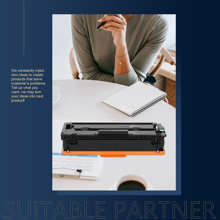 206X Toner Cartridges 4 Pack High Yield (with Chip) Toner Cartridge: Compatible for HP 206X 206A W2110X with Color Pro MFP M283fdw M283cdw M255dw M282nw Printer 206X Set Toner