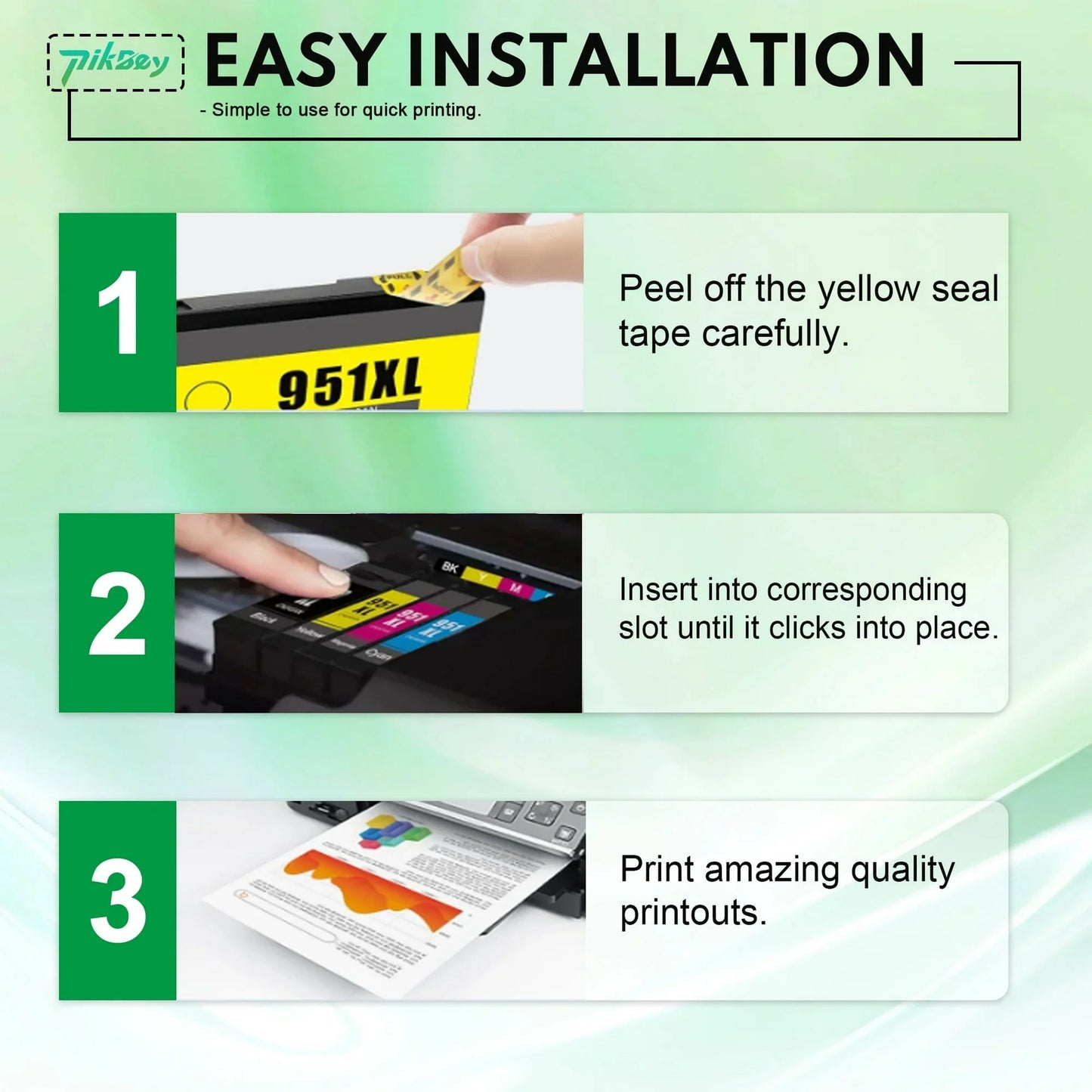 950XL 951XL Ink Cartridges Combo (5 Packs) - Compatible for HP950 951 XL Ink Cartridge for OfficeJet Pro 8600 8610 8630 8660 76DW 251DW Printers