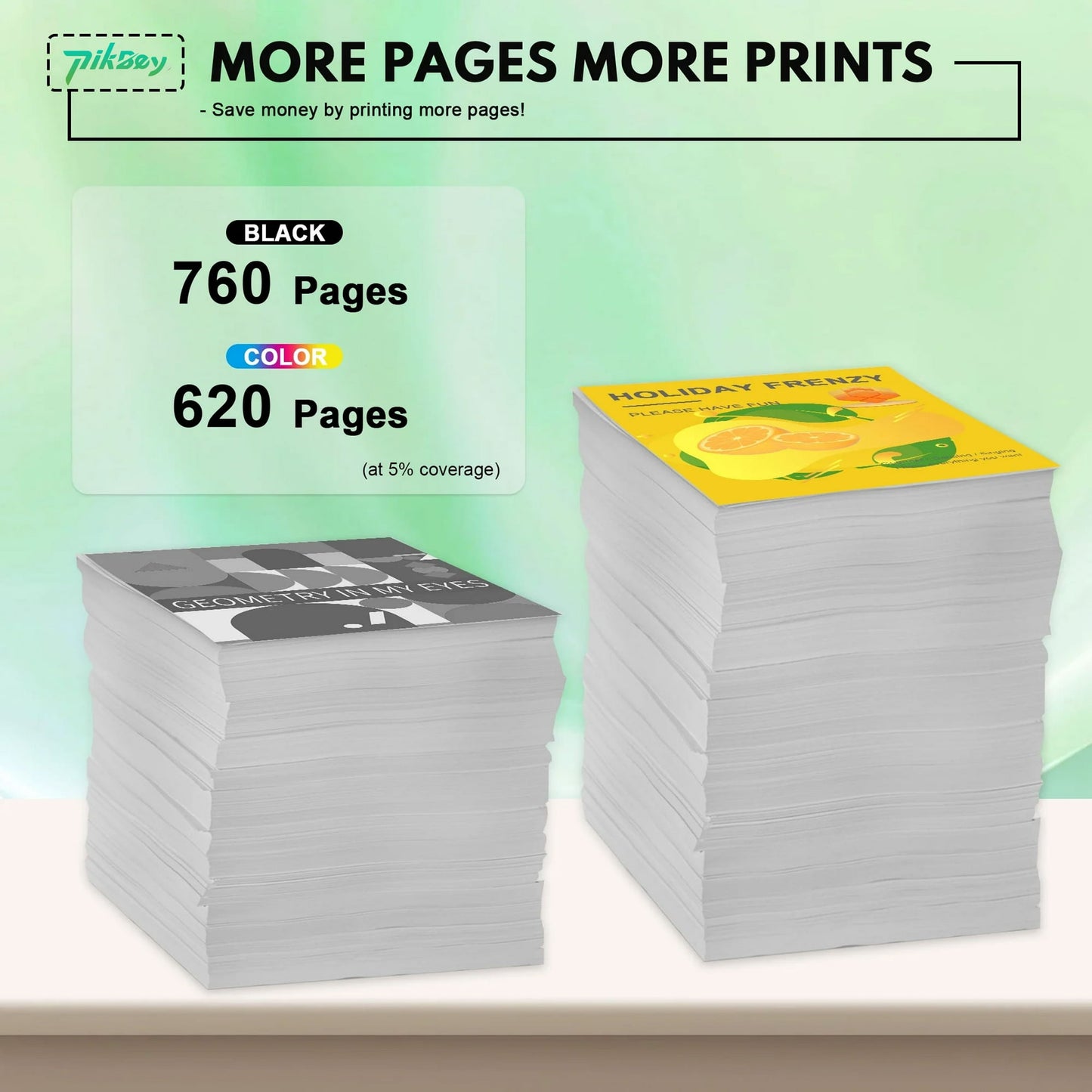 61XL Ink Cartridge 2-Pack Black/Tri-color Compatible for HP 61 Ink Cartridges for DeskJet 1000 1510 2050 Officejet 2620 4630 Envy 4500 5530 Printers