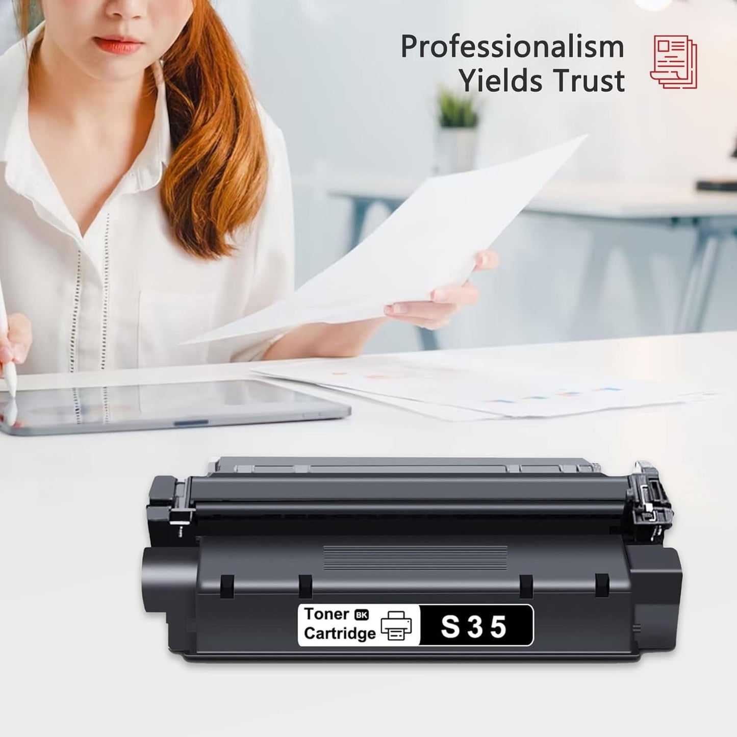 S35 Toner Cartridge (1Pack ,Black) Replacement for Canon S35 Black Toner Cartridge imageClass D320 D340 D300 Faxphone L170 L173 L360 Class 310 320 Class PC-D320 PC-D340