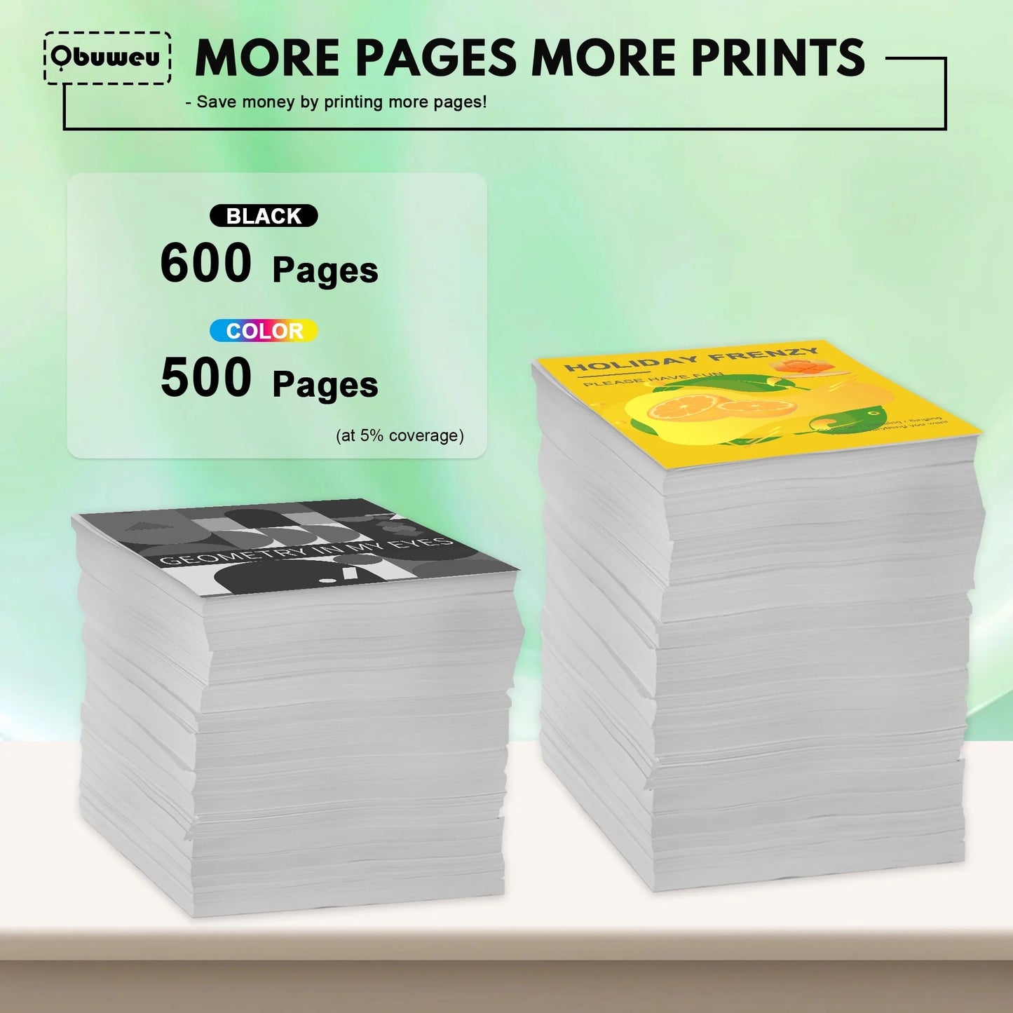 923 Ink Cartridges (5-Pack,2 Black/1 Cyan/1 Magenta/1 Yellow) - Compatible for HP 923 923e Ink Cartridges for OfficeJet Pro 8135e 8138e 8139e OfficeJet 8122e Printer