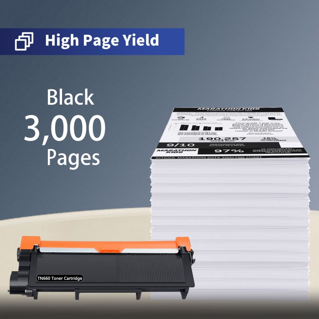 TN660 1 Pack Black High Yield Replacement for Brother HL-L2300D HL-L2305W HL-L2315DW HL-L2320D HL-L2340DW Printer