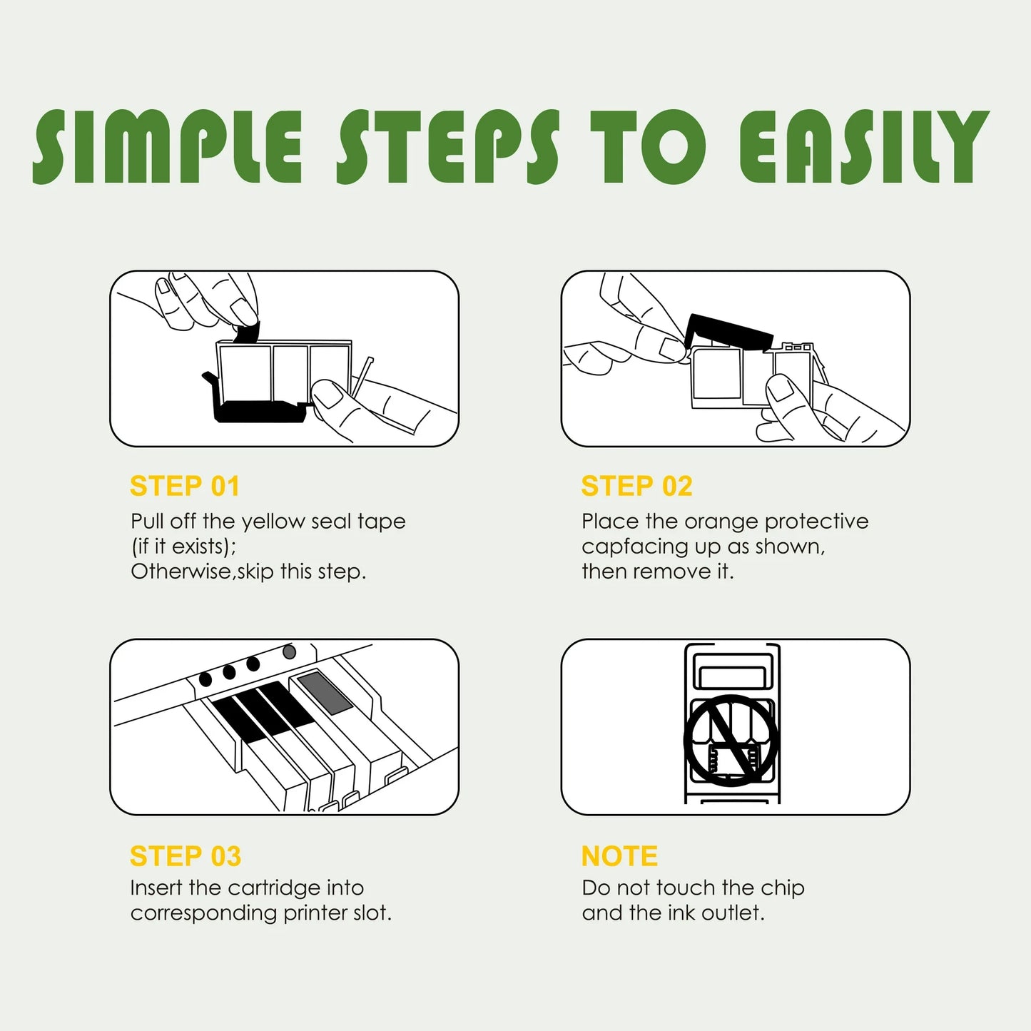 5 Pack 950XL 951XL Ink Cartridge Compatible for HP 950 951 Ink Cartridge Combo Pack ( Black Cyan Magenta Yellow)