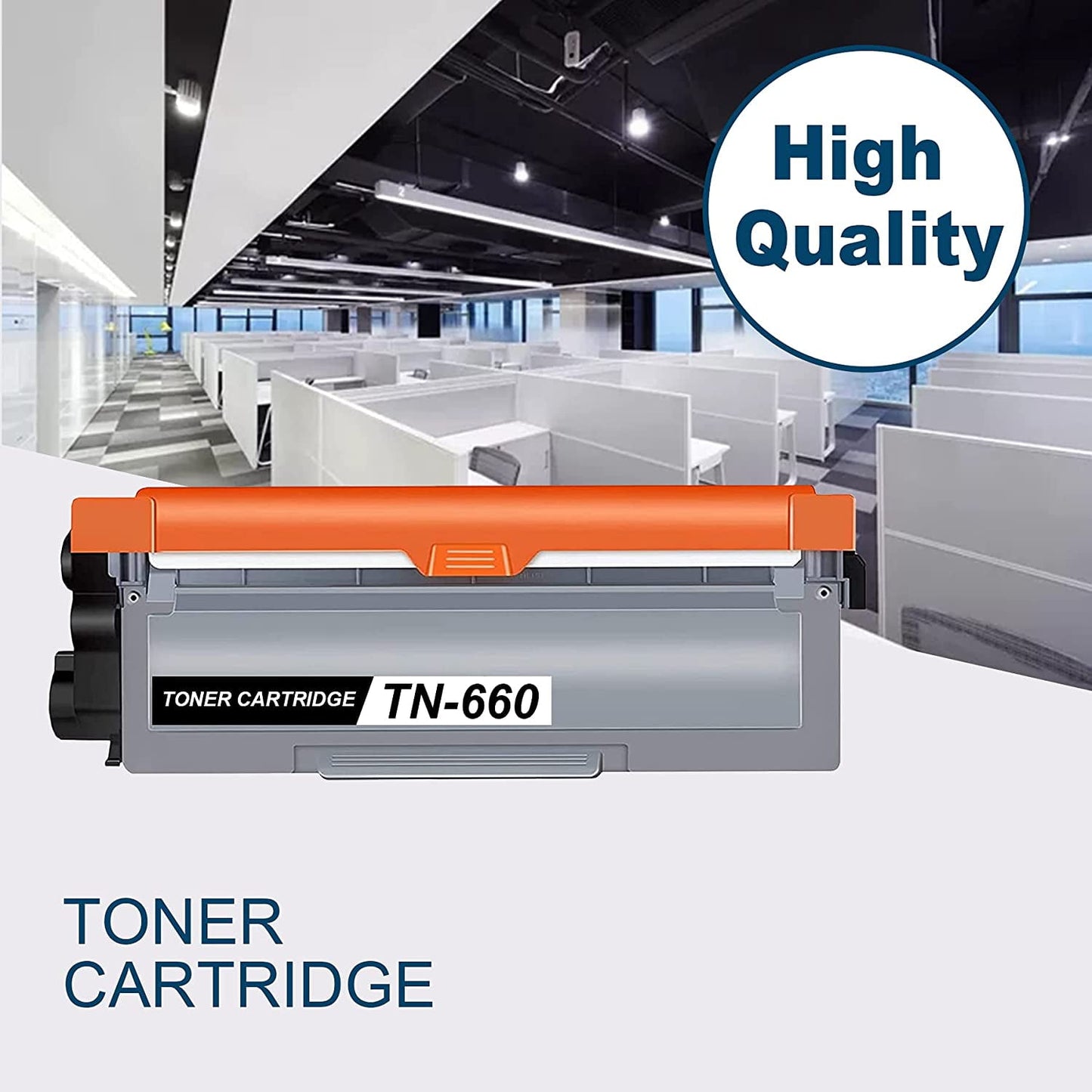 2-Pack Black High Yield TN-660 TN660 Toner Cartridge Compatible Replacement for HL-L2315DW L2340DW L2660DW L2380DW MFC-L2705DW L2707DW DCP-L2520DW Printer, Page Yield Up to 6,000 Pages