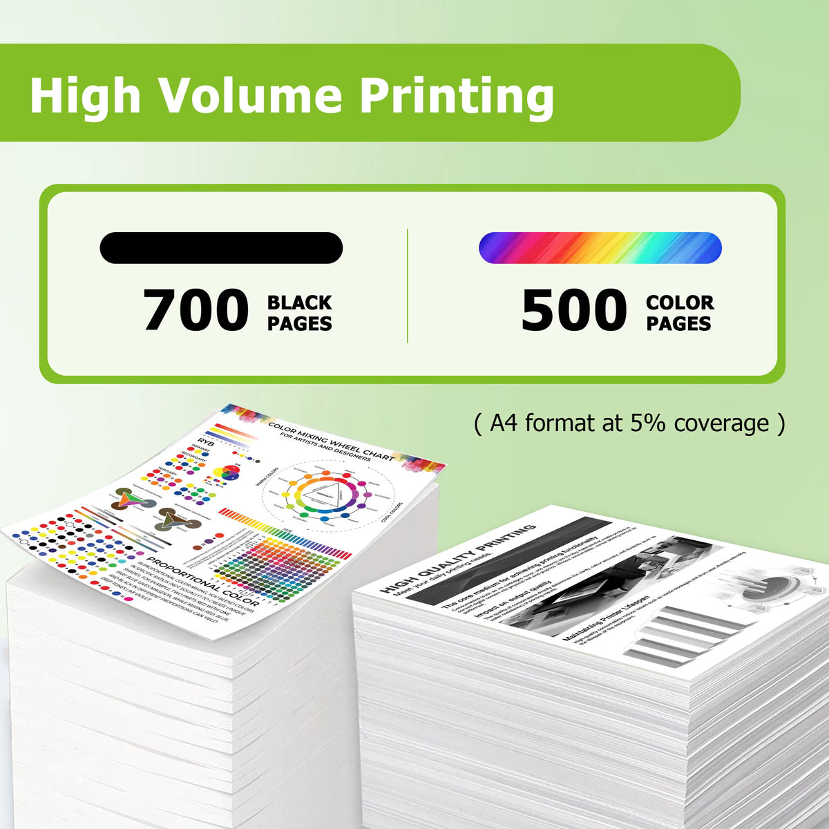 61XL Ink Cartridges Combo Pack Compatible for HP61 XL Ink Cartridge with Envy 4500 5530 4502 4501 5535 OfficeJet 4630 4635 DeskJet 2540 1000 1010 1510 (1 Tri-Color, 1 Black)