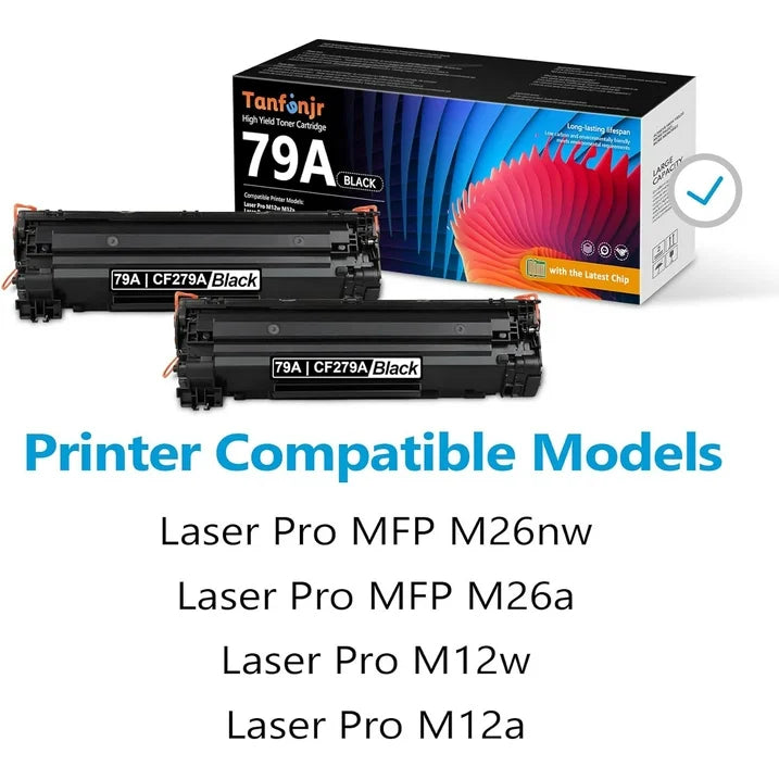 (with Chip) 79A CF279A Toner- 2 Pack 79A Toner Cartridge Compatible for HP 79A Pro M12 Series Pro MFP M26 Series Printer