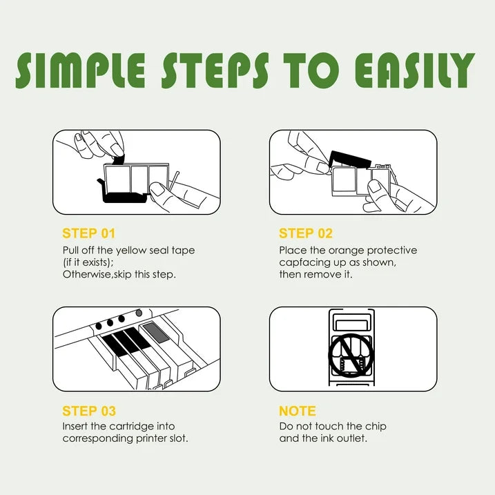 902 XL Ink Cartridges Compatible for HP 902 Ink Cartridge Combo 4-Pack OfficeJet Pro 6960