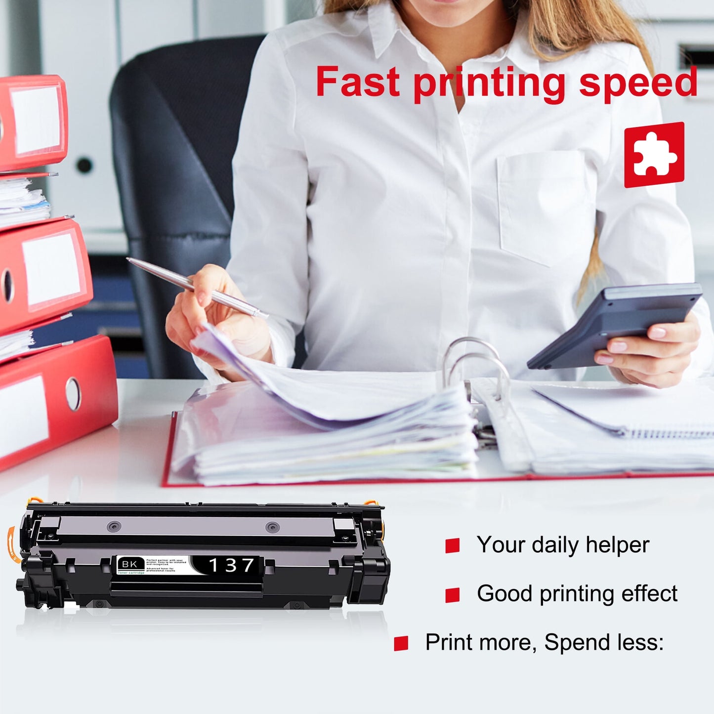 Canon 137 9435b001 Toner Cartridge Black 1-Pack Replacement for Canon C137 MF247dw MF227dw MF236n D570 Printer