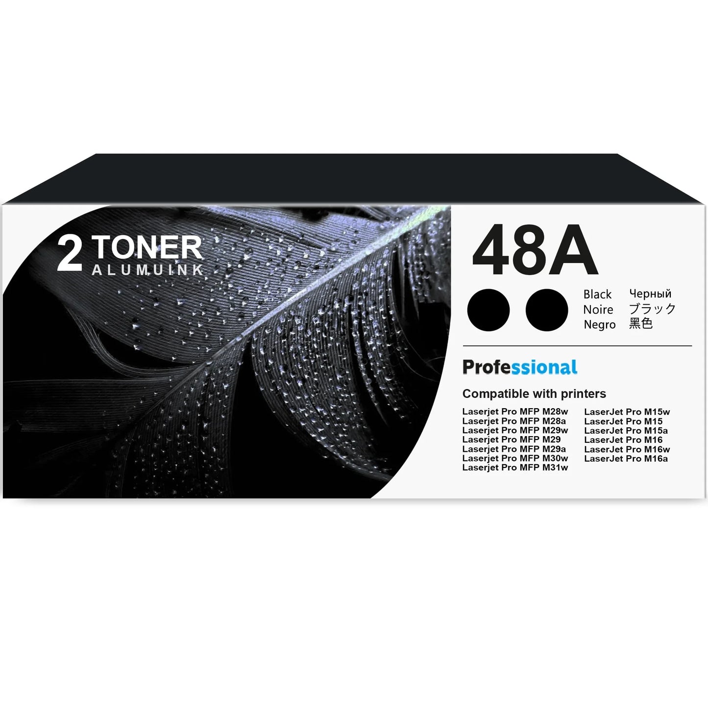 48A CF248A Compatible for HP 48A CF248A Toner Cartridge for LaserJet Pro MFP M15 M29 Printer(2 Pack）