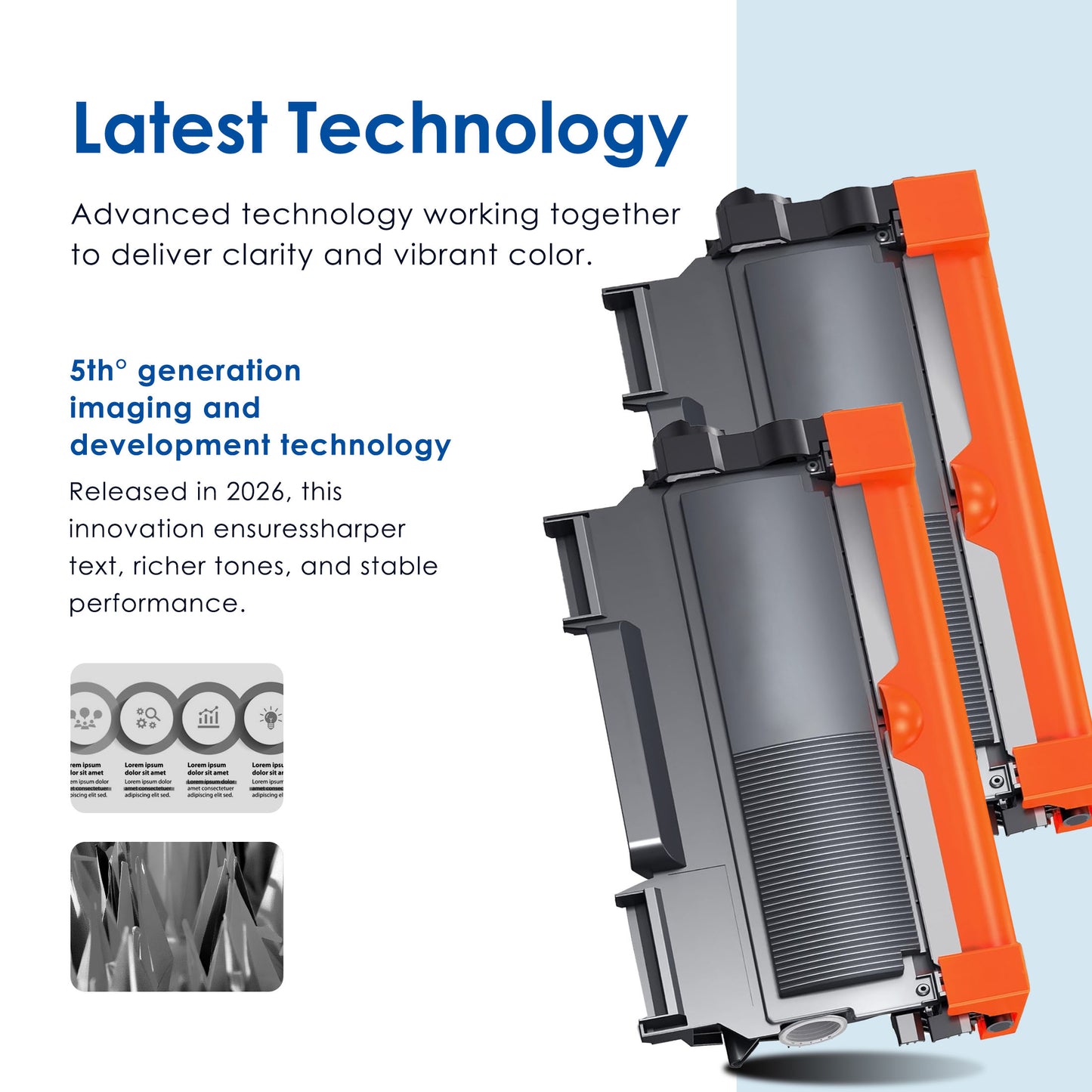 TN420 TN-420 Toner Cartridge Compatible for Brother TN-420 High Yield Black Works with DCP-7065D Intellifax-2890 HL-2240D 2242D [ 2-Pack ]