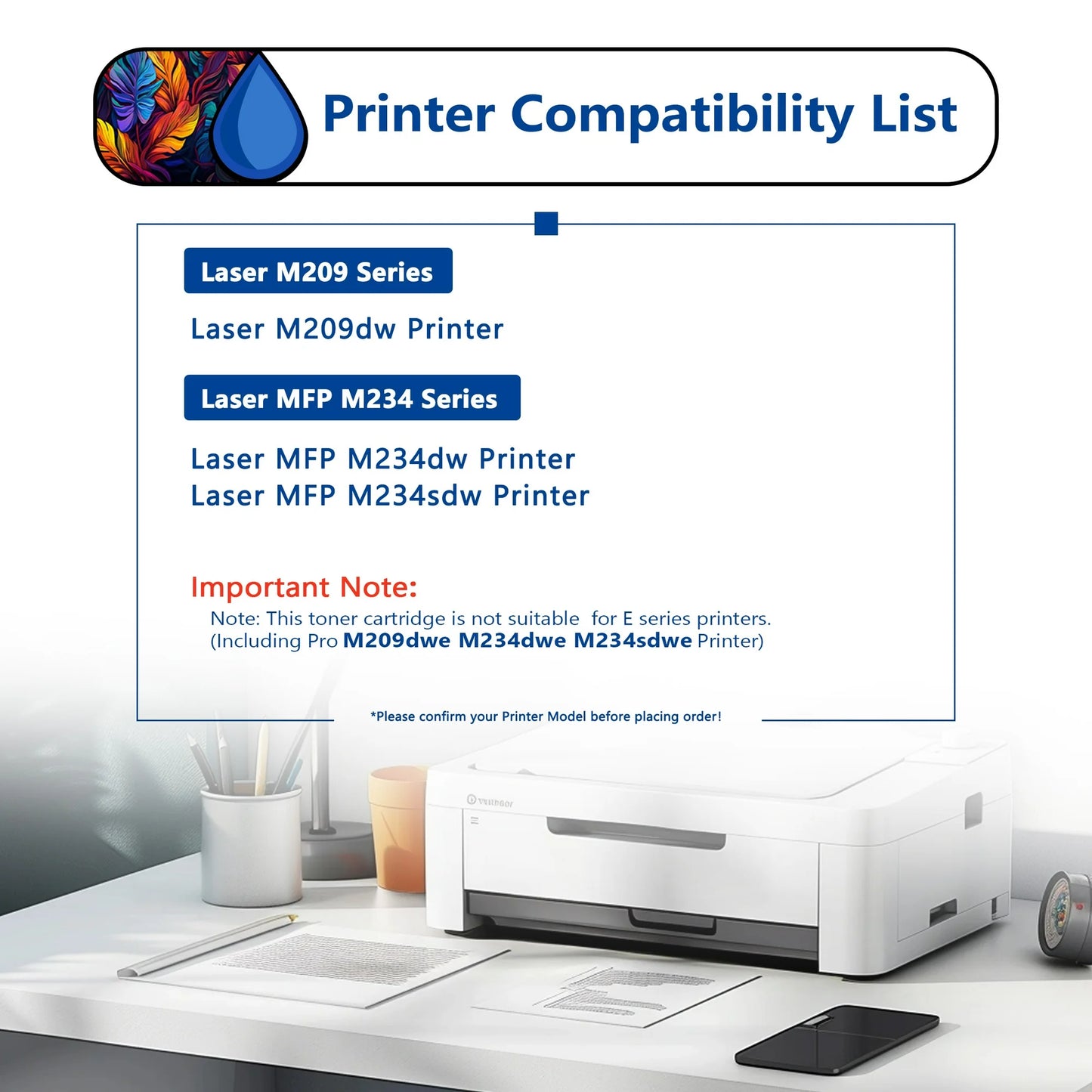 134X Toner Cartridge 2 Pack Compatible for HP 134X W1340X Black Toner Cartridges for Laser M209,MFP M234 Series Printers