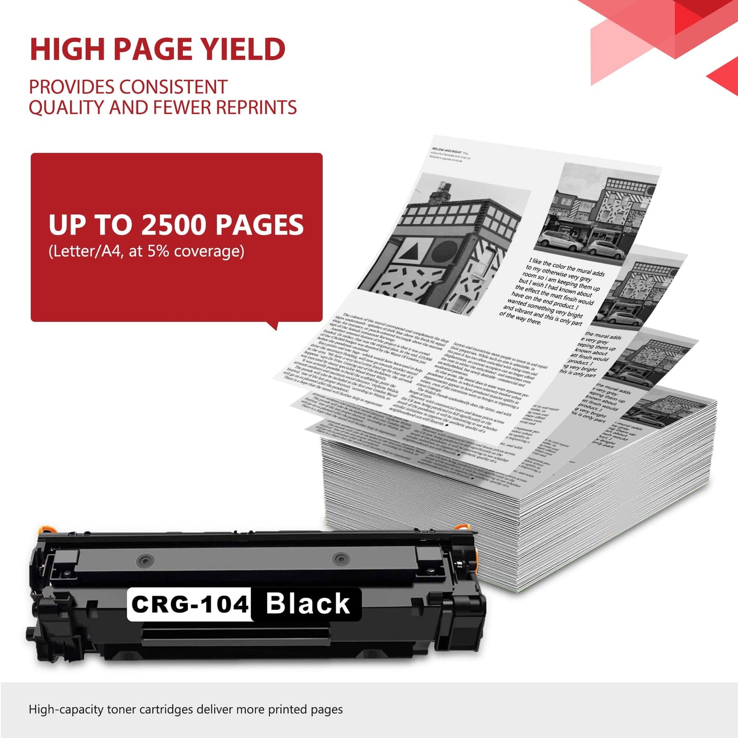 104 Black Toner Cartridge Replacement for Canon imageclass D420 D480 Printer, 1 - Pack