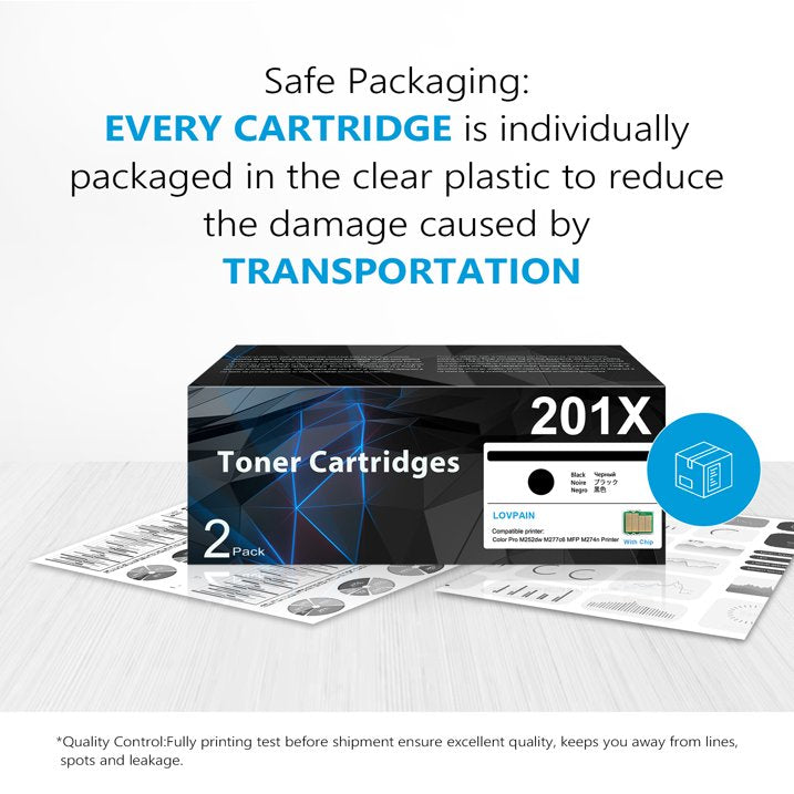 201X | CF400X High Print Each Toner Cartridge 2 Pack Black [3,300 pages] Compatible for HP Pro M252dw M252n M277n Printer, 201X Toner