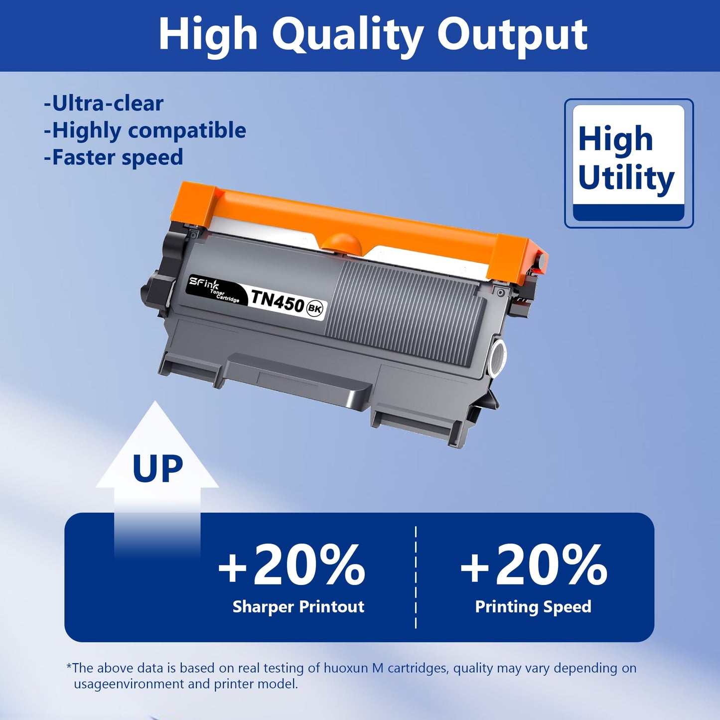 TN450 2 Pack Black Toner Cartridge Replacement for Brother TN 450 TN 420 Compatible with HL-2270DW MFC-7360N Intellifax 2840 2940