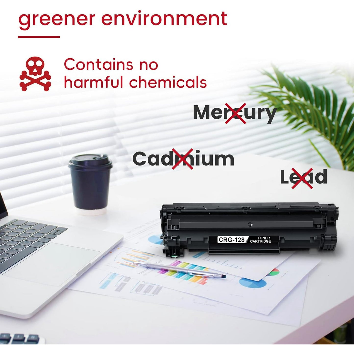 CRG-128 128 High Yield Toner Cartridge 2-Pack Replacement for Canon 128 3500B001 ImageCLASS MF4770n MF4450 MF4880dw MF4570dw MF4700 MF4800 D530 D550 FAXPHONE L100 Printer