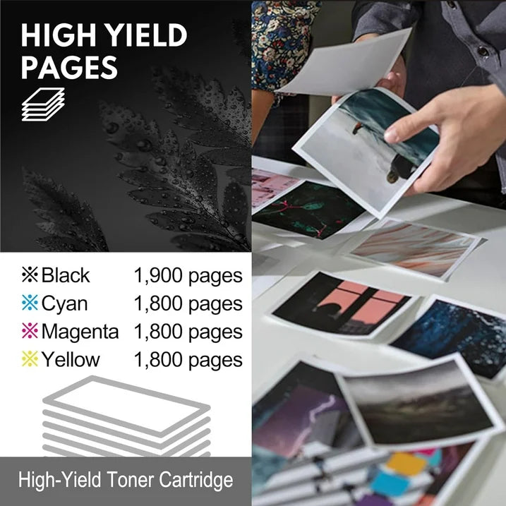 201A 201X High Yield Toner Cartridges Compatible for HP 201A CF400A 201X CF401A CF402A CF403A Toner Cartridge set Pro MFP M277dw M277c6 Printer