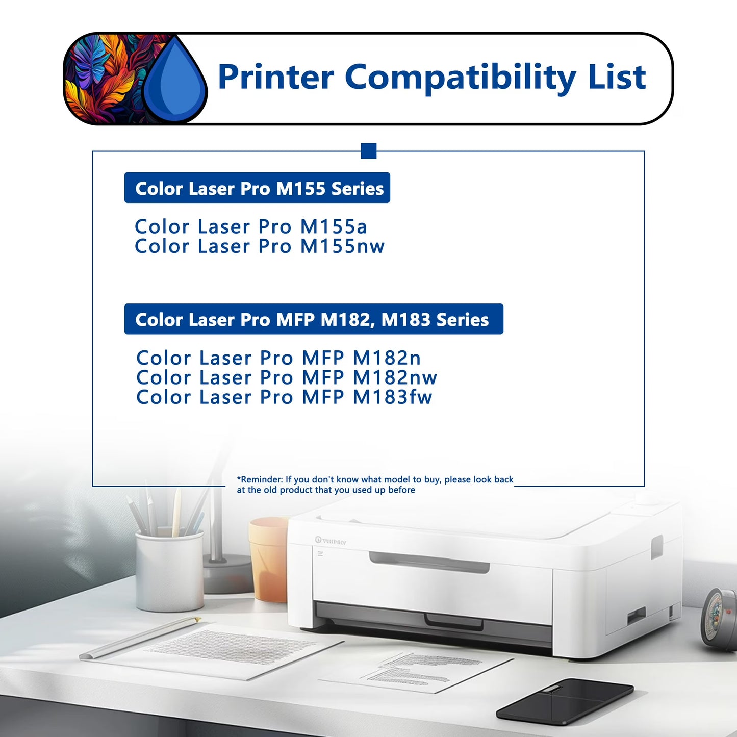 215A Toner Cartridge 2 Pack Compatible for 215A W2310A Black Toner Cartridges for Color Laser Pro M155, Color Laser Pro MFP M182, M183 Series Printers