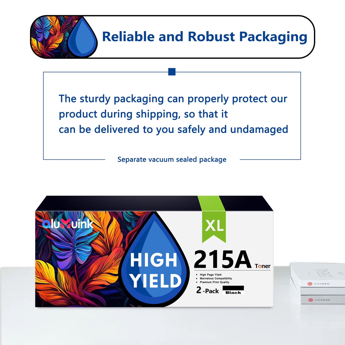 215A Toner Cartridge 2 Pack Compatible for 215A W2310A Black Toner Cartridges for Color Laser Pro M155, Color Laser Pro MFP M182, M183 Series Printers