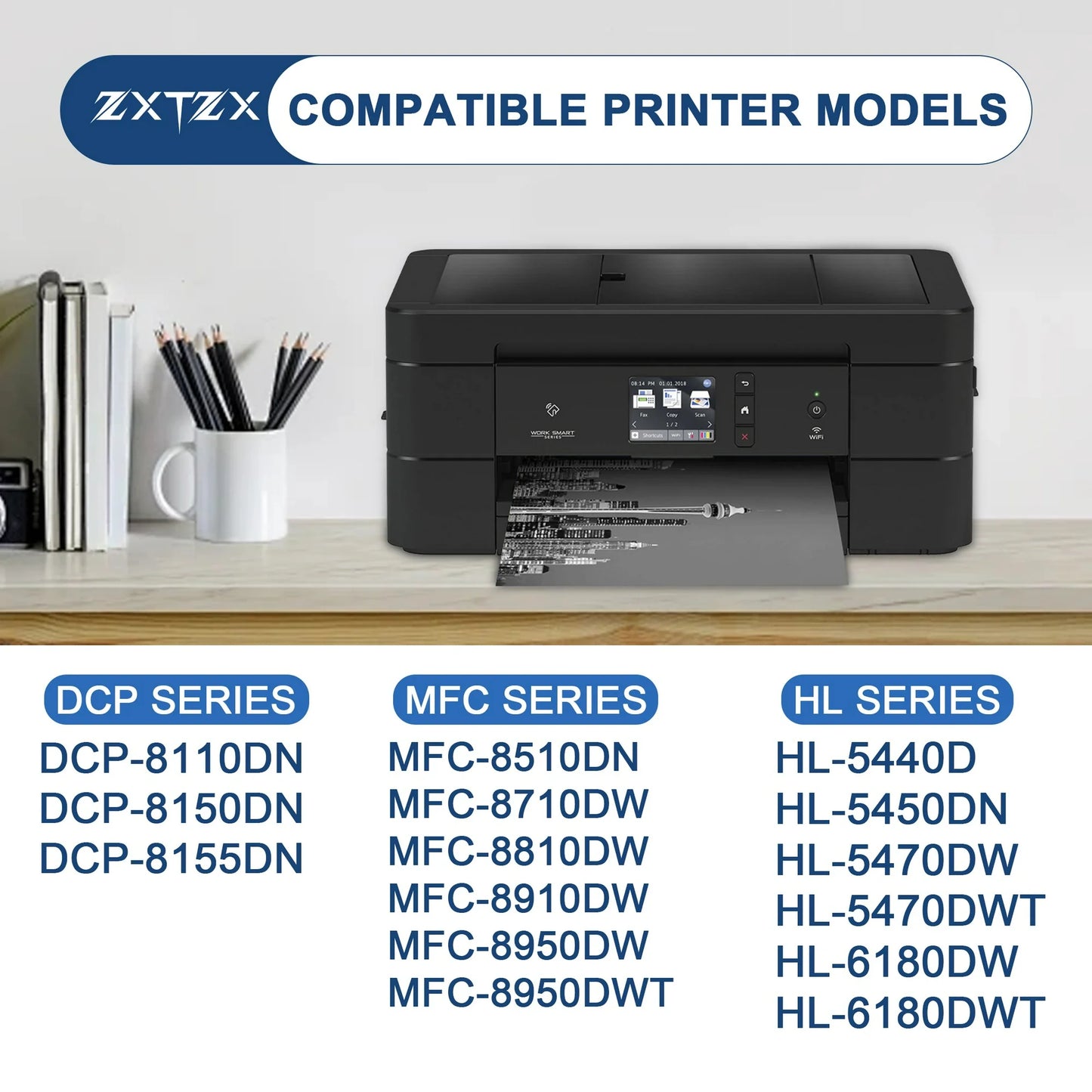 TN750 Toner Compatible for Brother TN750 Black Toner Cartridges Printer