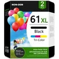 61XL Ink Cartridges Compatible for HP 61 Ink OfficeJet 2621 4632 ENVY 5530 61 XL Printer Ink 2-pack