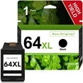 64XL Ink Cartridges Black Compatible for HP 64 Ink for Envy7858 7155 7255e Printer(1 Pack)