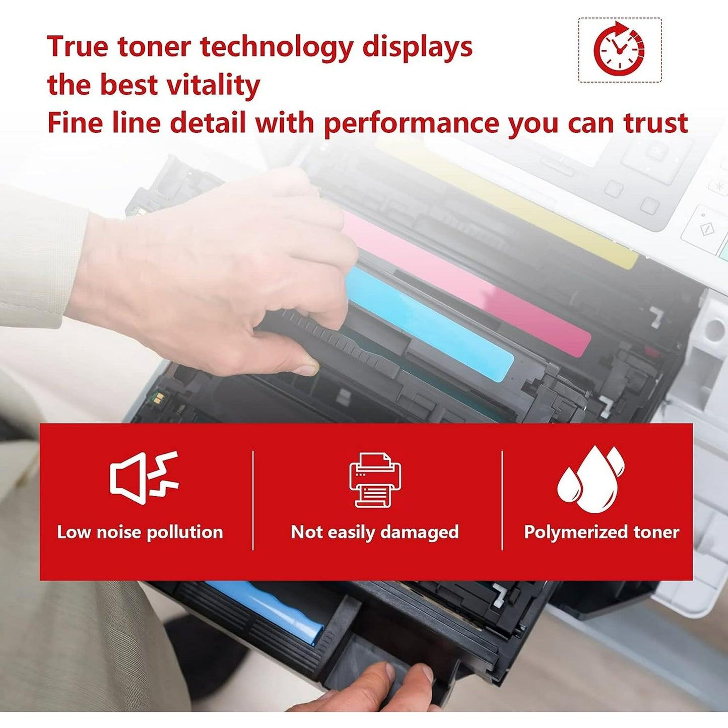 131 High Yield Toner Cartridges (4-Pack, 1Black 1Cyan 1Magenta 1Yellow) - CRG 131 Toner Replacement for Canon 131 Toner Cartridge Color imageCLASS LBP654Cdw MF735Cdw MF731Cdw Printer