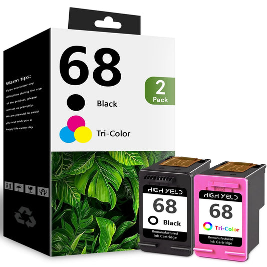 68 Ink Compatible for HP 68 Ink Cartridges Combo Pack Envy 6152e 6155e 6152e 6155e 6552e 6555e 6558e Printers