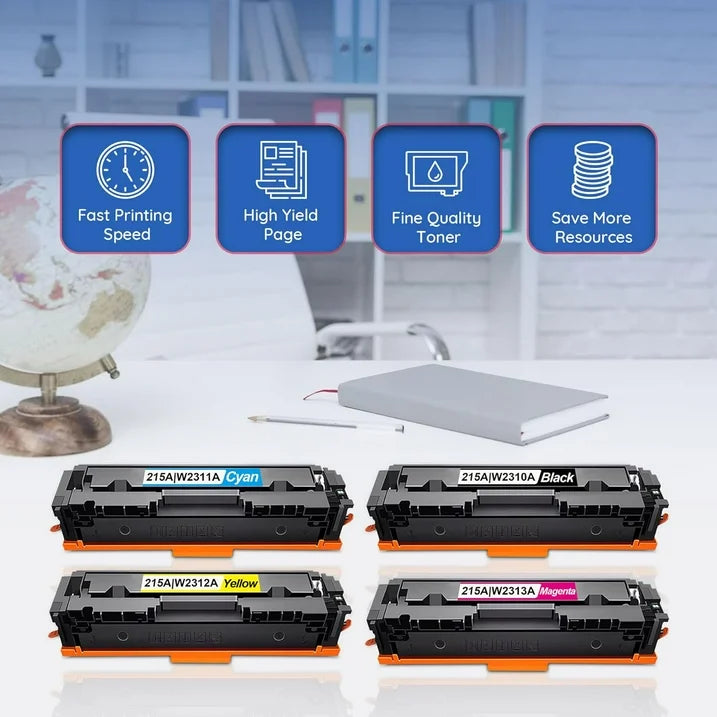 215A Toner with Chip Compatible for HP 215A Toner Cartridges for Color Pro MFP M183 M155 Printers