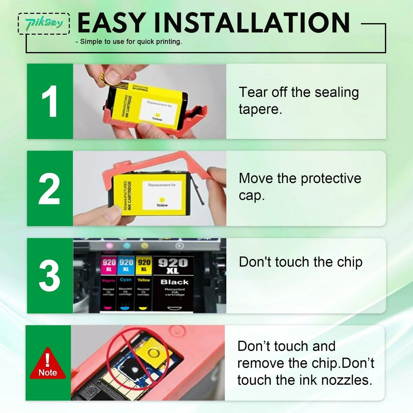 920XL 920 XL Ink Cartridges (4 Packs) - Compatible for HP 920 Ink Cartridge for OfficeJet 6000 6500 6500A 6000 7000 7500A Printers