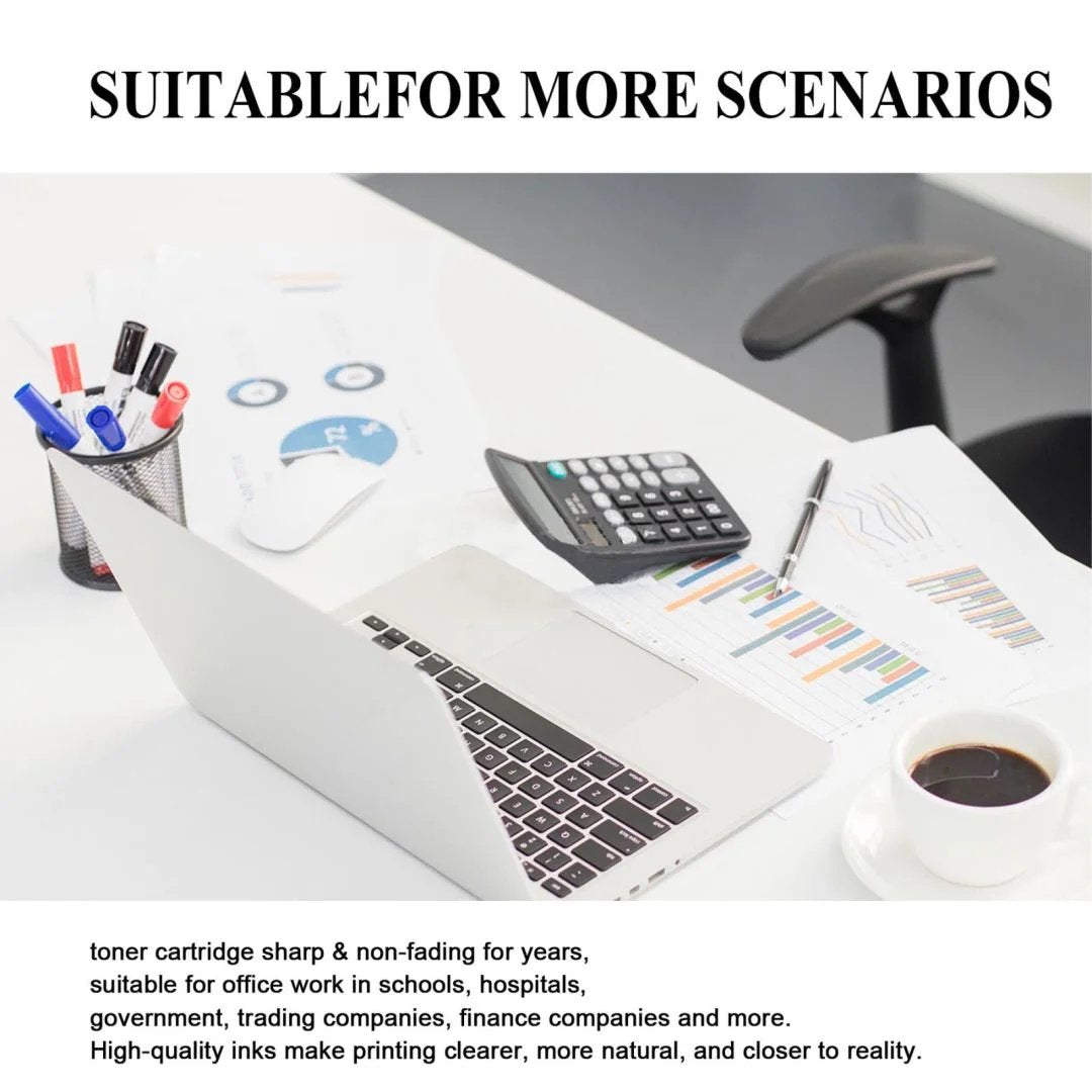 206A | W2110A 4 Pack-1BK+1C+1M+1Y Toner Cartridges (with Chip) Compatible for HP Pro M255dw M283cdw MFP Printers