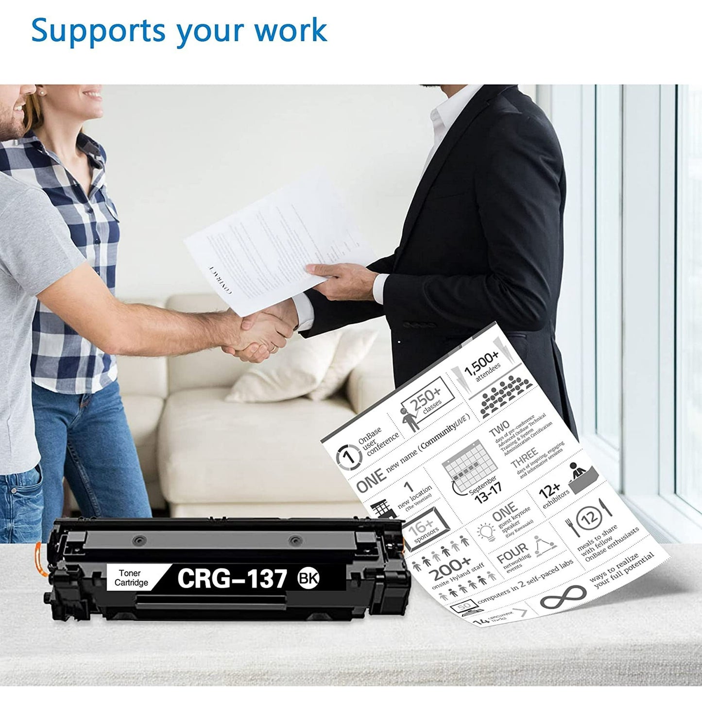 (1-Black) 137 Toner Cartridge Replacement for Canon D570 LBP151dw MF212w MF216n F217w MF229dw MF232w MMF236n MF244dw MF249dw MF210 MF220 MF240 Series Printers