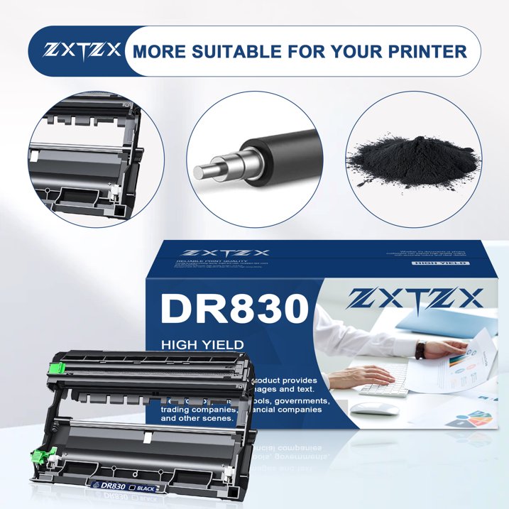 DR830 Drum Unit Replacement for Brother DR-830 TN830 for HL-L2405W HL-L2400D HL-L2460DW HL-L2465DW HL-L2480DW DCP-L2640DW MFC-L2820DWXL Printer