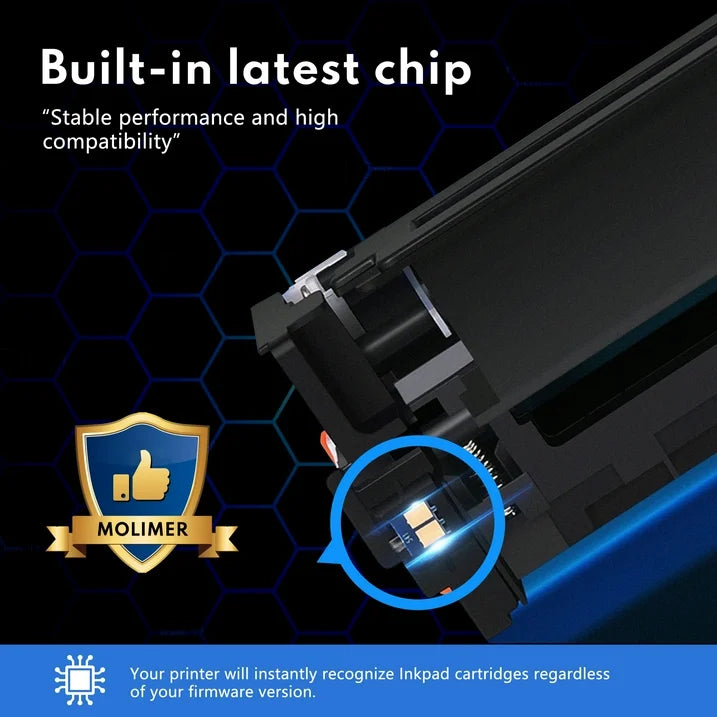 2 Pack Black 202A | CF500A Toner Cartridge Yields Up to 1,400 Pages Compatible for HP Color Pro MFP M281fdn MFP M281fdw Printers