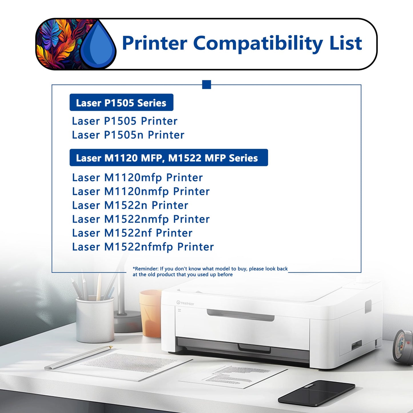 36A Toner Cartridge 2 Pack Compatible for HP 36A CB436A Black Toner Cartridges for Laser M1120mfp Series, M1522 MFP P1505 Series Printers