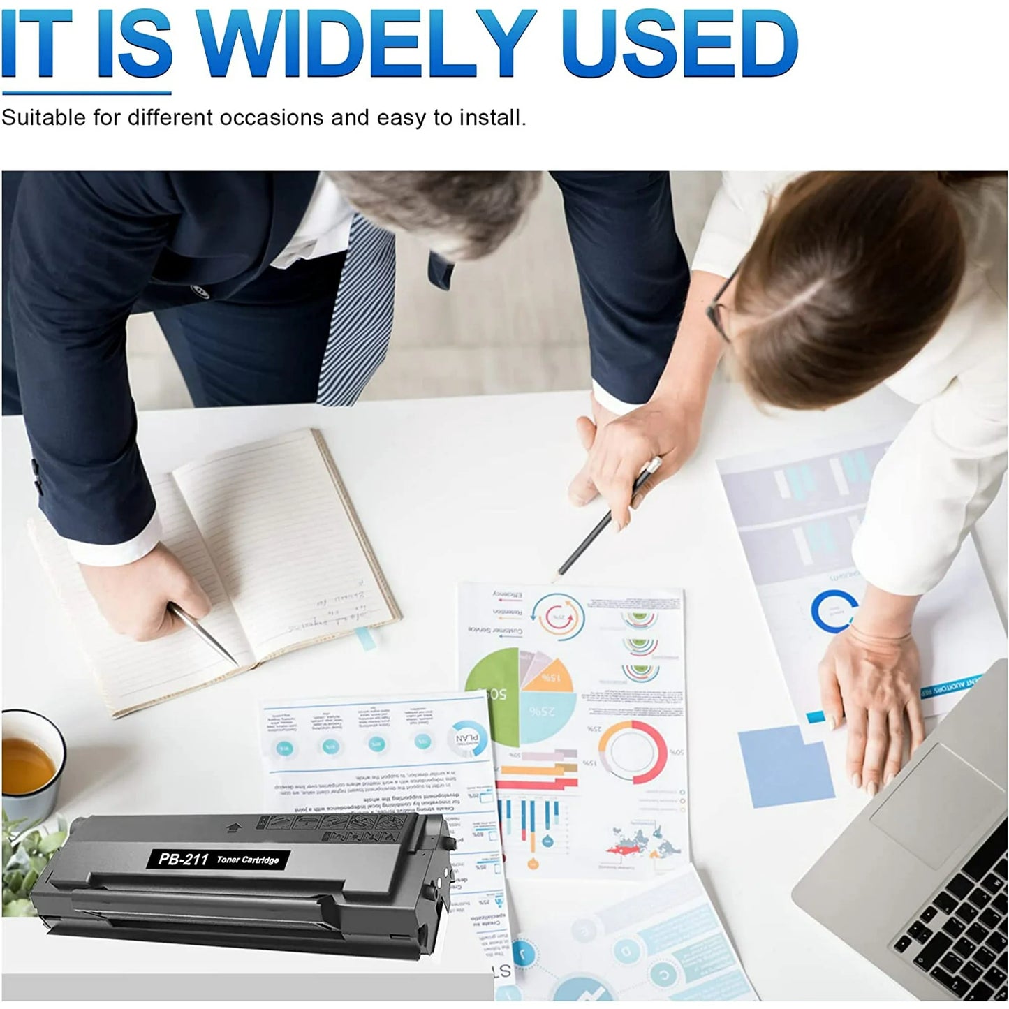 PB-211 Toner Cartridge: High Yield 2 Black Replacement for Pantum P2500W P2502W M6550NW Printers