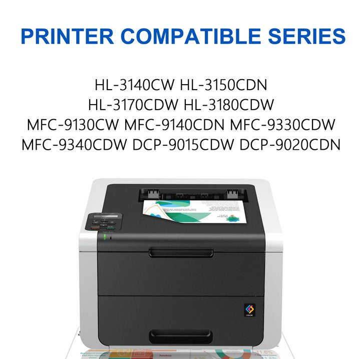 ALUMUINK 4-Pack TN221 High Yield Toner Cartridge Replacement for Brother, Black Cyan Magenta Yellow