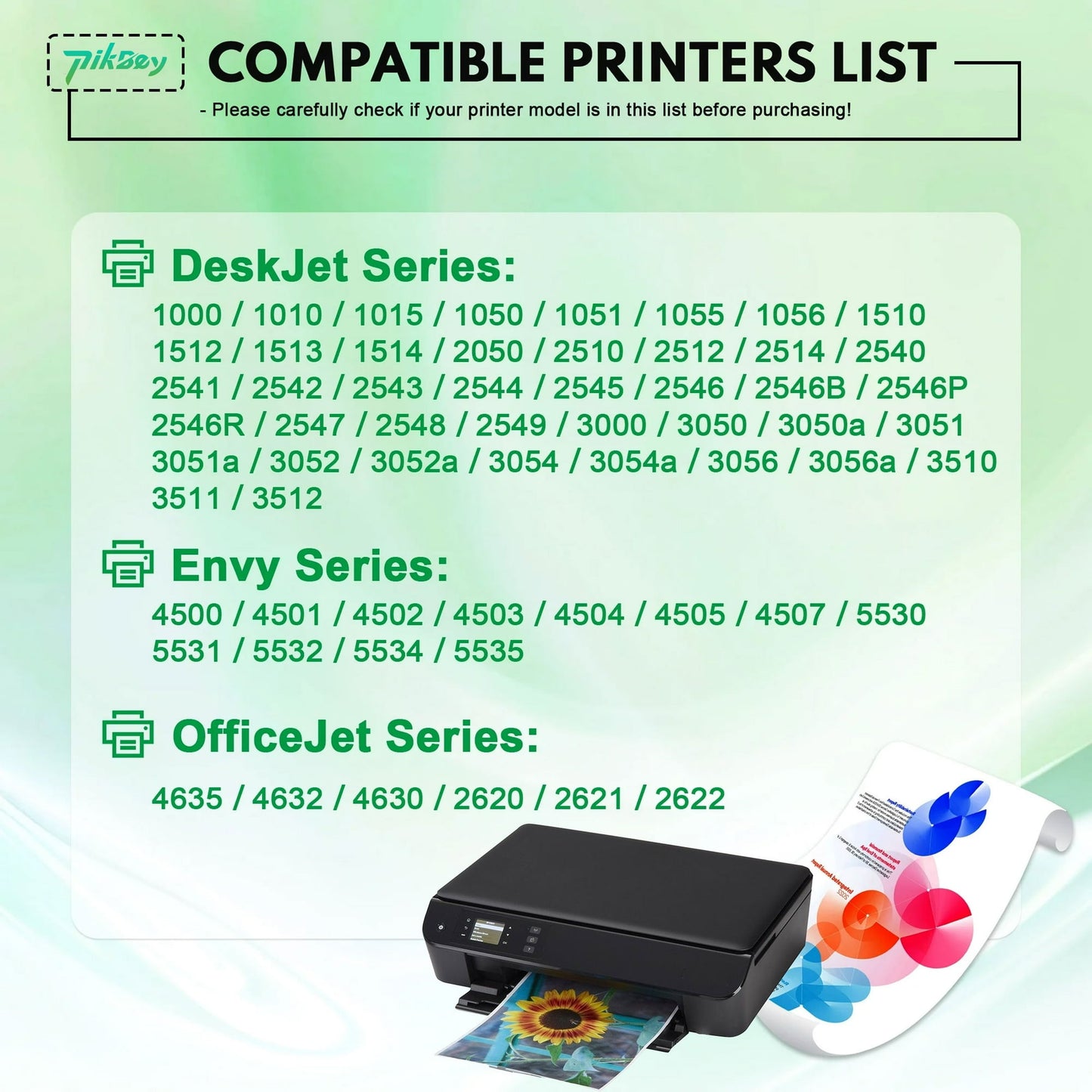 61XL Ink Cartridge 2-Pack Black/Tri-color Compatible for HP 61 Ink Cartridges for DeskJet 1000 1510 2050 Officejet 2620 4630 Envy 4500 5530 Printers