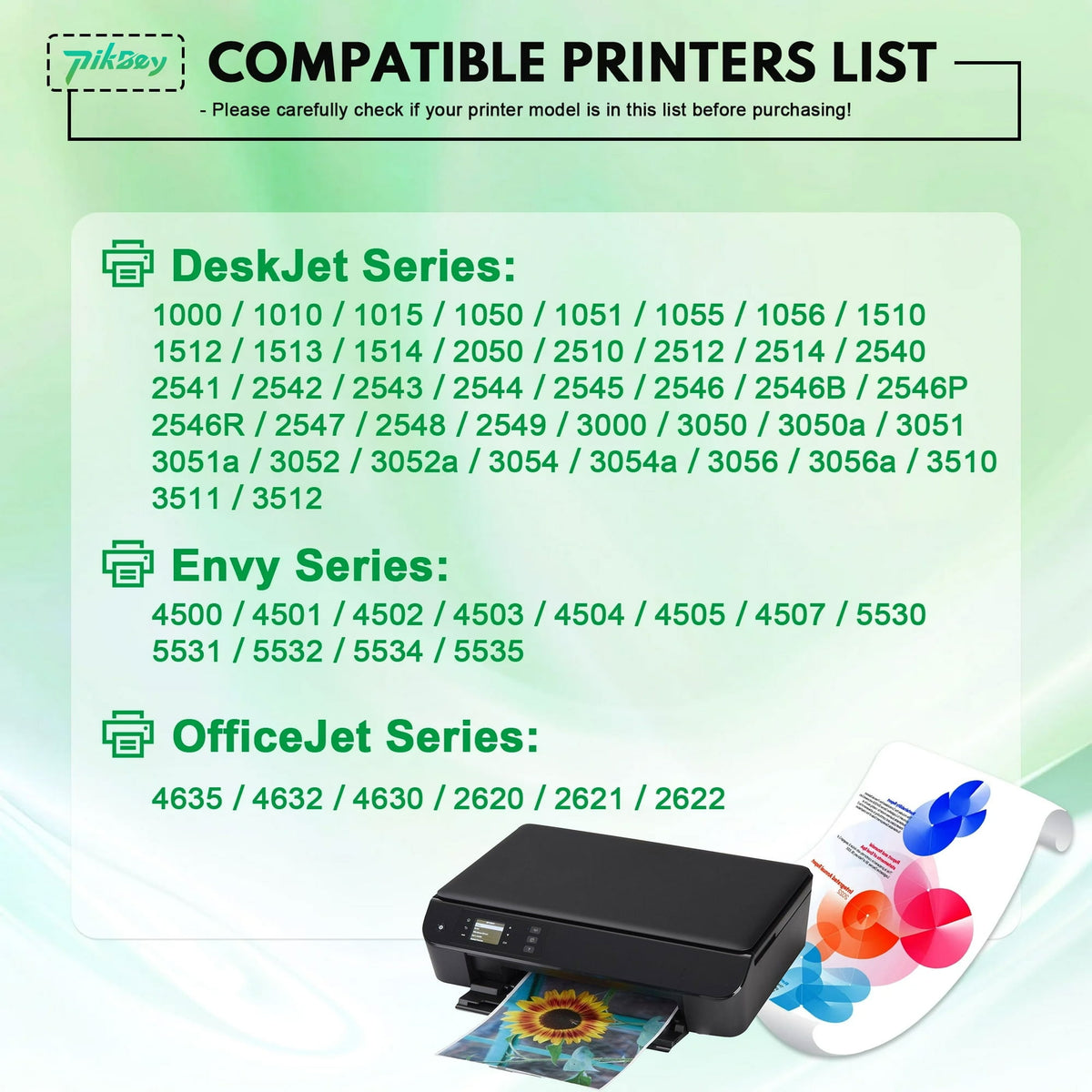 61 XL 61XL Ink Cartridges 2-Pack Black/Tri-color Compatible for HP 61 Ink Cartridges for DeskJet 1000 1510 2050 Officejet 2620 4630 Envy 4500 5530 Printers