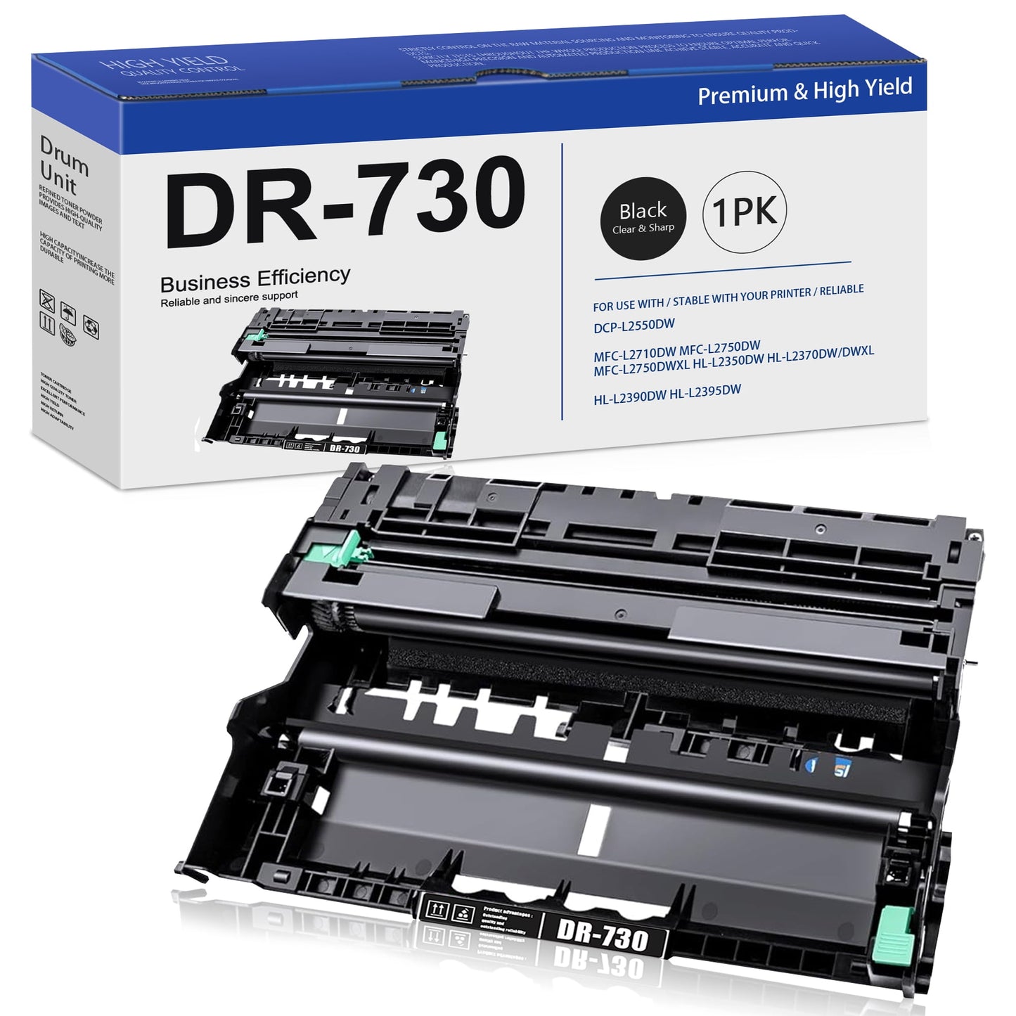 DR 730 Black Drum Unit (NOT Toner) Replacement for Brother DR 730 for Brother HL-L2350DW Printer (1 Pack)