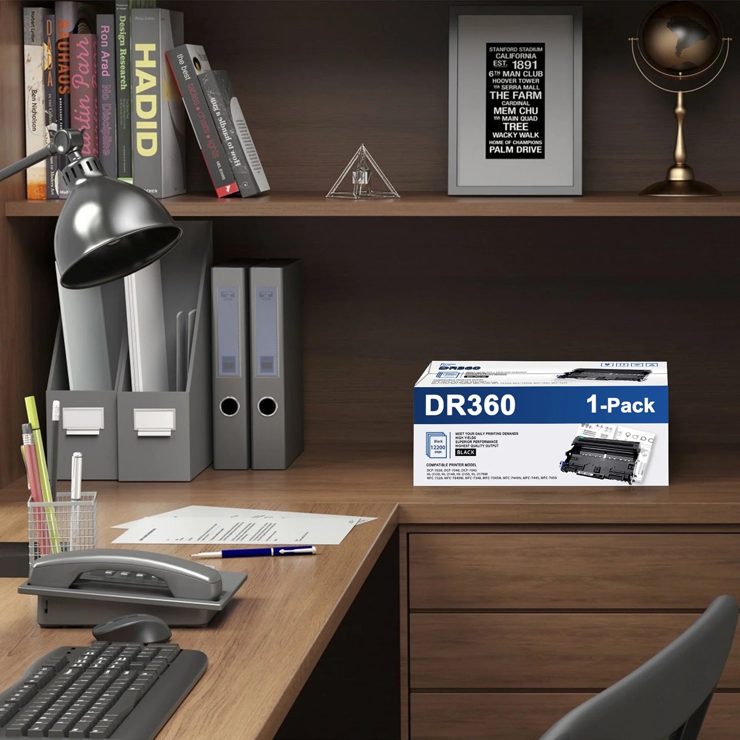 DR360 Drum Unit Compatible for Brother DR360 DR-360 for MFC-7840W Printer (1 Pack Black Drum Unit).