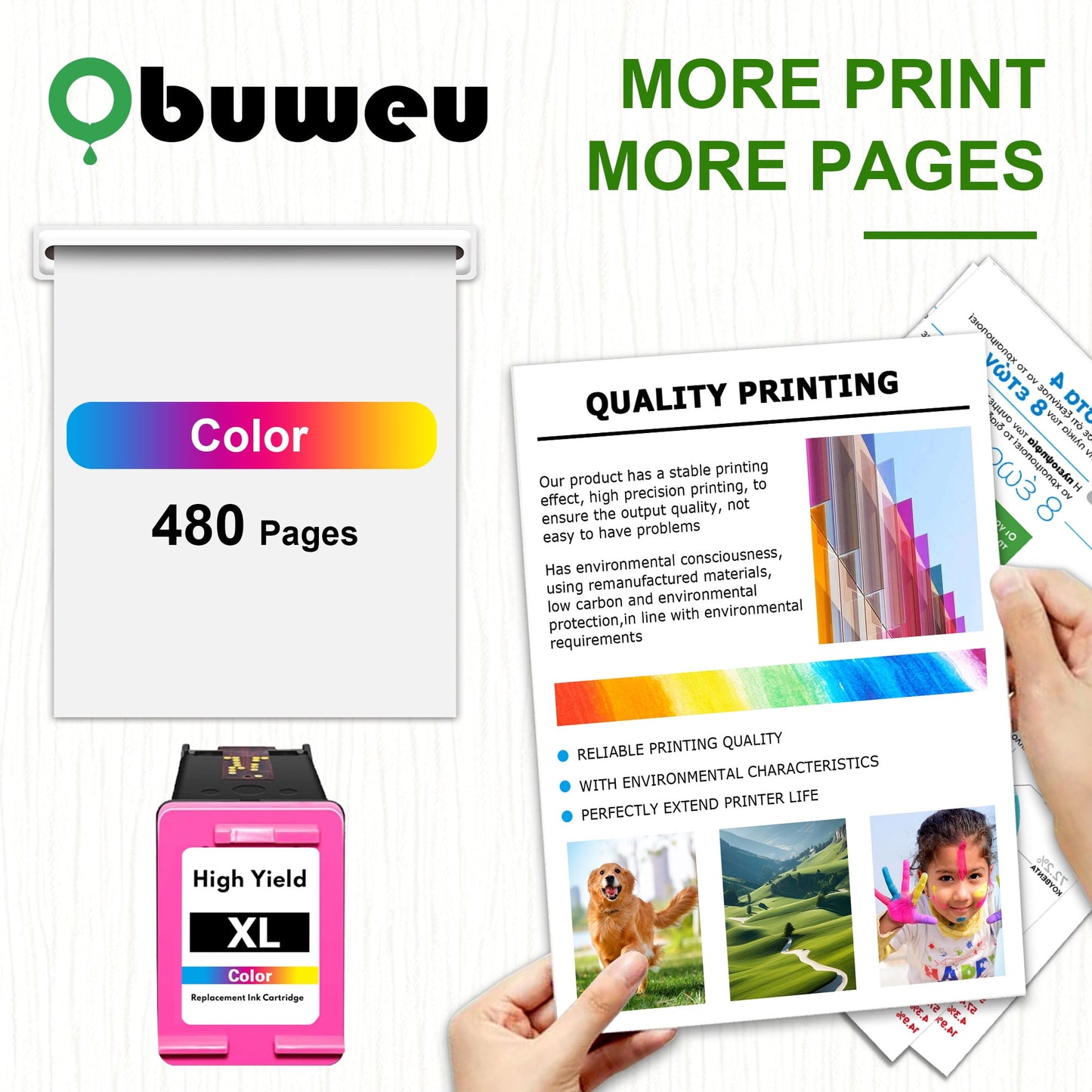 64XL Ink Cartridges Tri-Color Compatible for HP 64 Ink Cartridge for HP Envy Photo7858 7855 7120 7155 7158 7164 6255 6252 6232 Envy Inspire 7955e Tango X Printer (1-Pack)