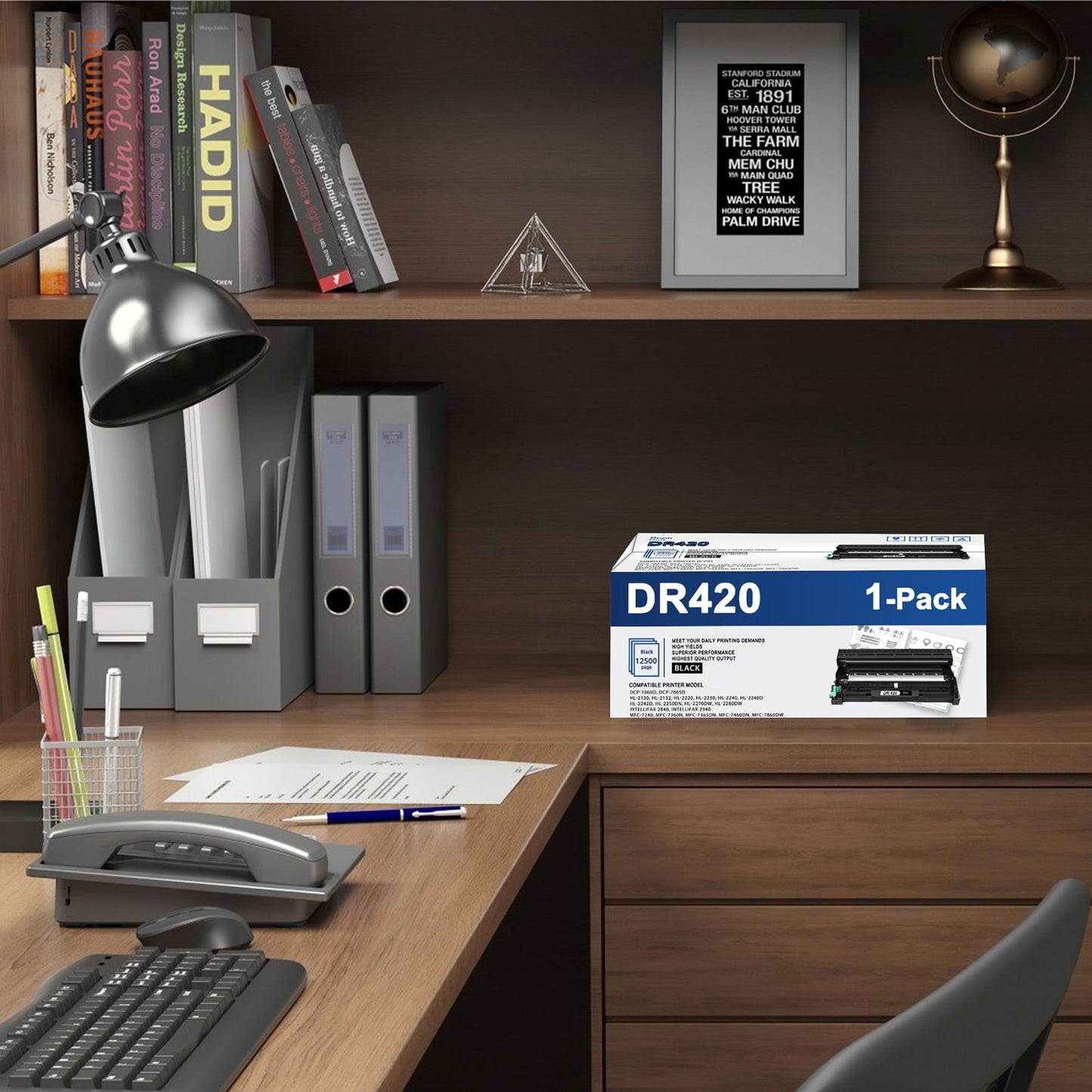 DR 420 Drum Unit Compatible with Brother DR420 DR-420 for HL-2230 HL-2240 HL-2240D Printers (1 Pack Black Drum Unit)