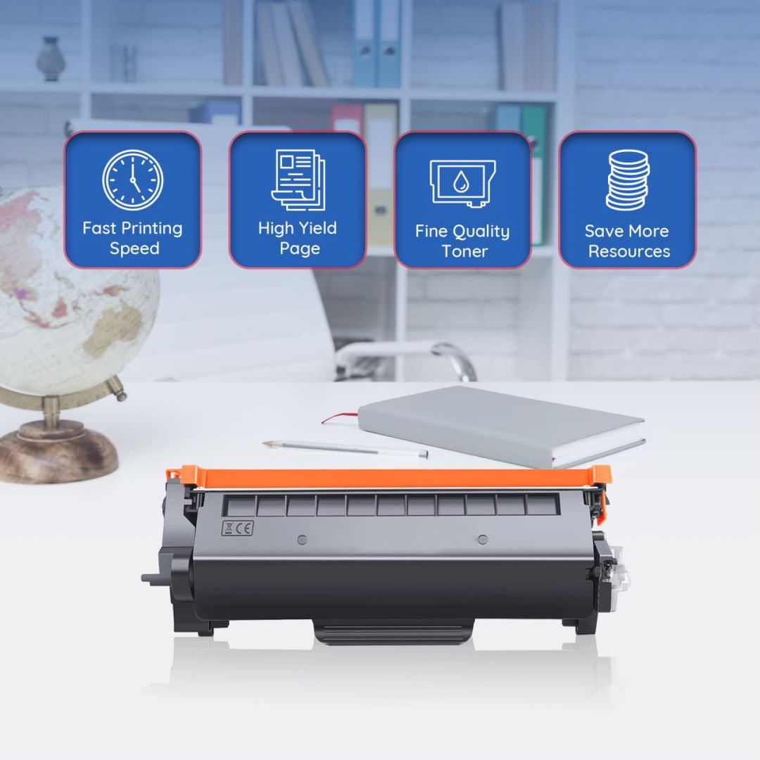 TN760 Black High Yield Toner Cartridge Replacement for Brother L2717DW L2710DW L2750DW L2750DWXL Printer, 2 Pack